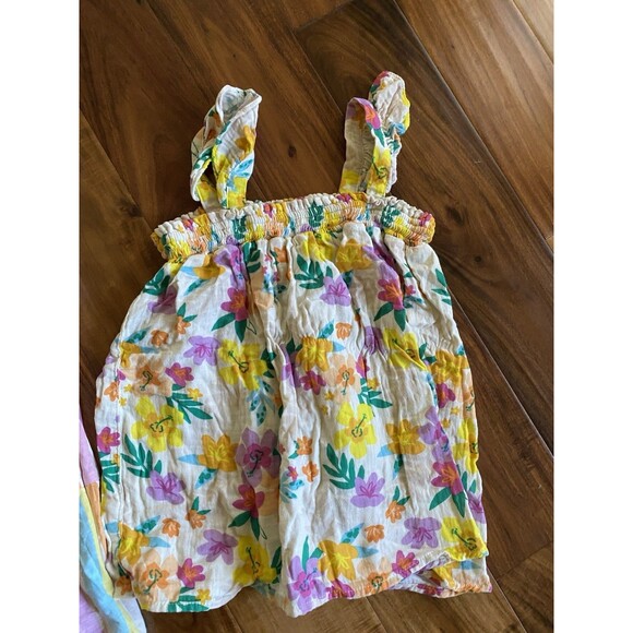 Lot Of 2 Cat & Jack Girls Dress & Tank Size L 10/12 100% Cotton Great Condition - Picture 3 of 9